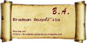 Bradean Aszpázia névjegykártya